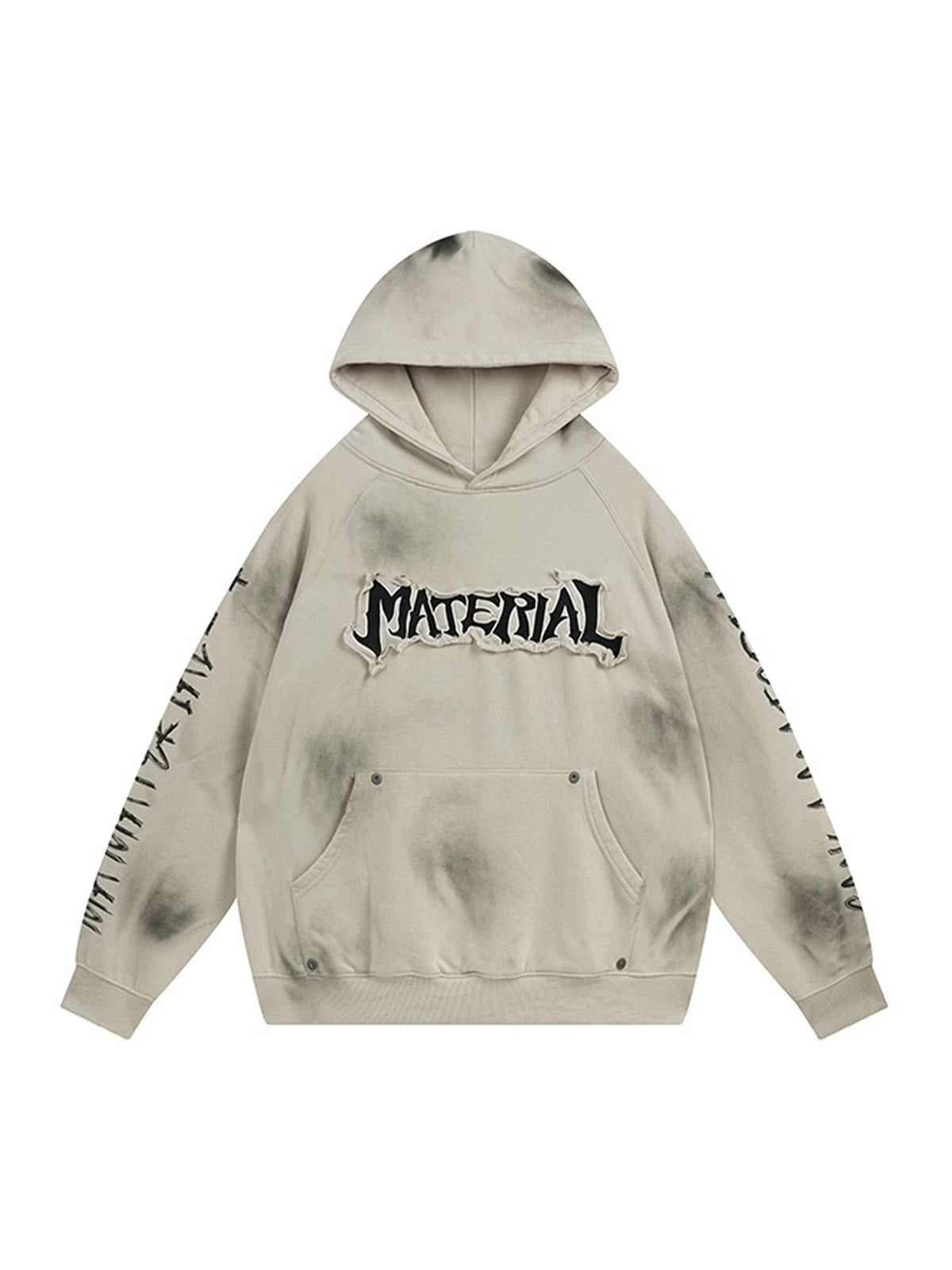 Wasteland Washed Patched Embroidered Hoodie