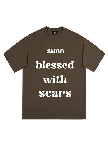 Original "Blessed With Scars" Slogan T-Shirt