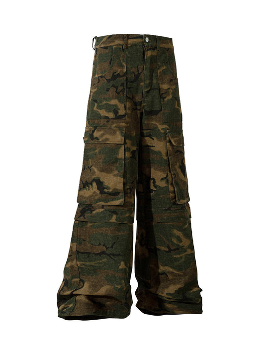 Pantalon cargo multi-poches camouflage urbain Thesupermade - 2369
