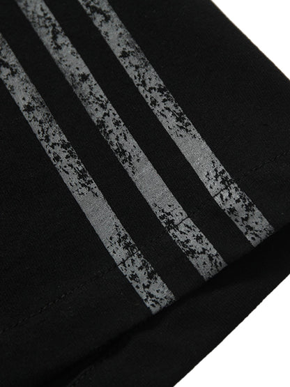 Heavy Washed Street Metal Collar T-shirt
