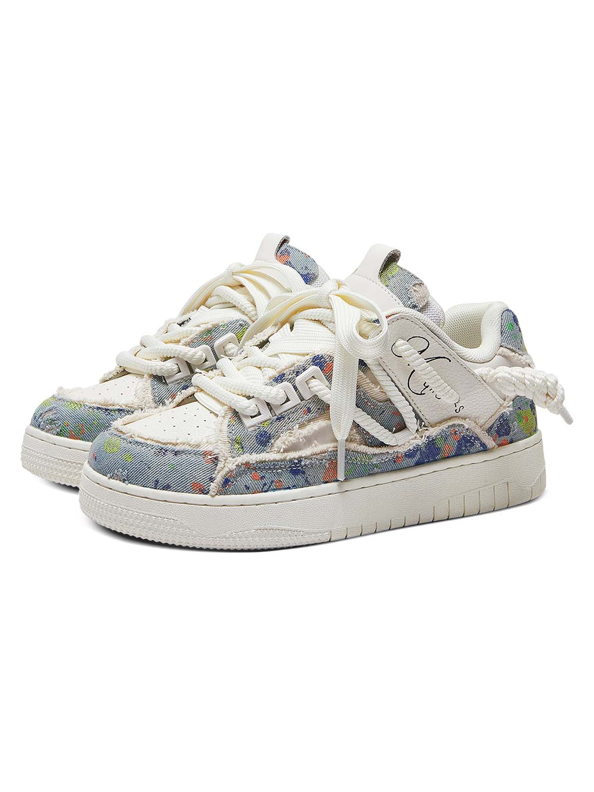 Sneakers mit Quasten in Kontrastfarbe aus der Destruction Series – 2356