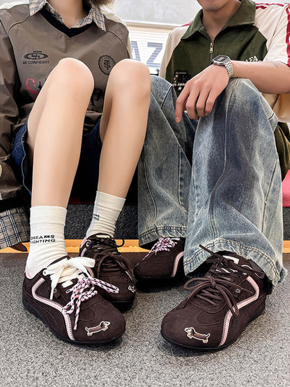 Suede Lace-Up Sneakers