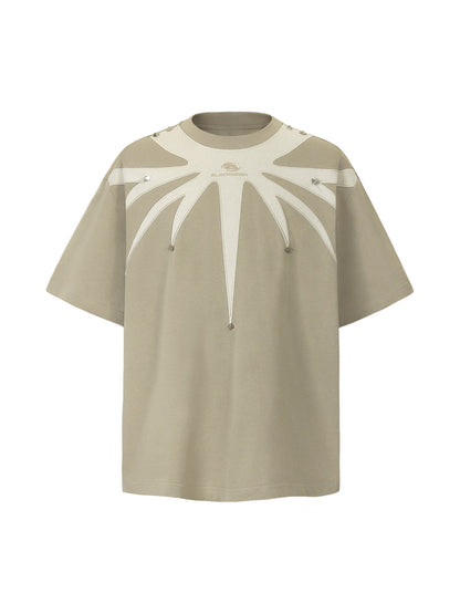 Schweres Cleanfit-Stickerei-T-Shirt