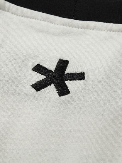 Heavy Washed Street Metal Collar T-shirt