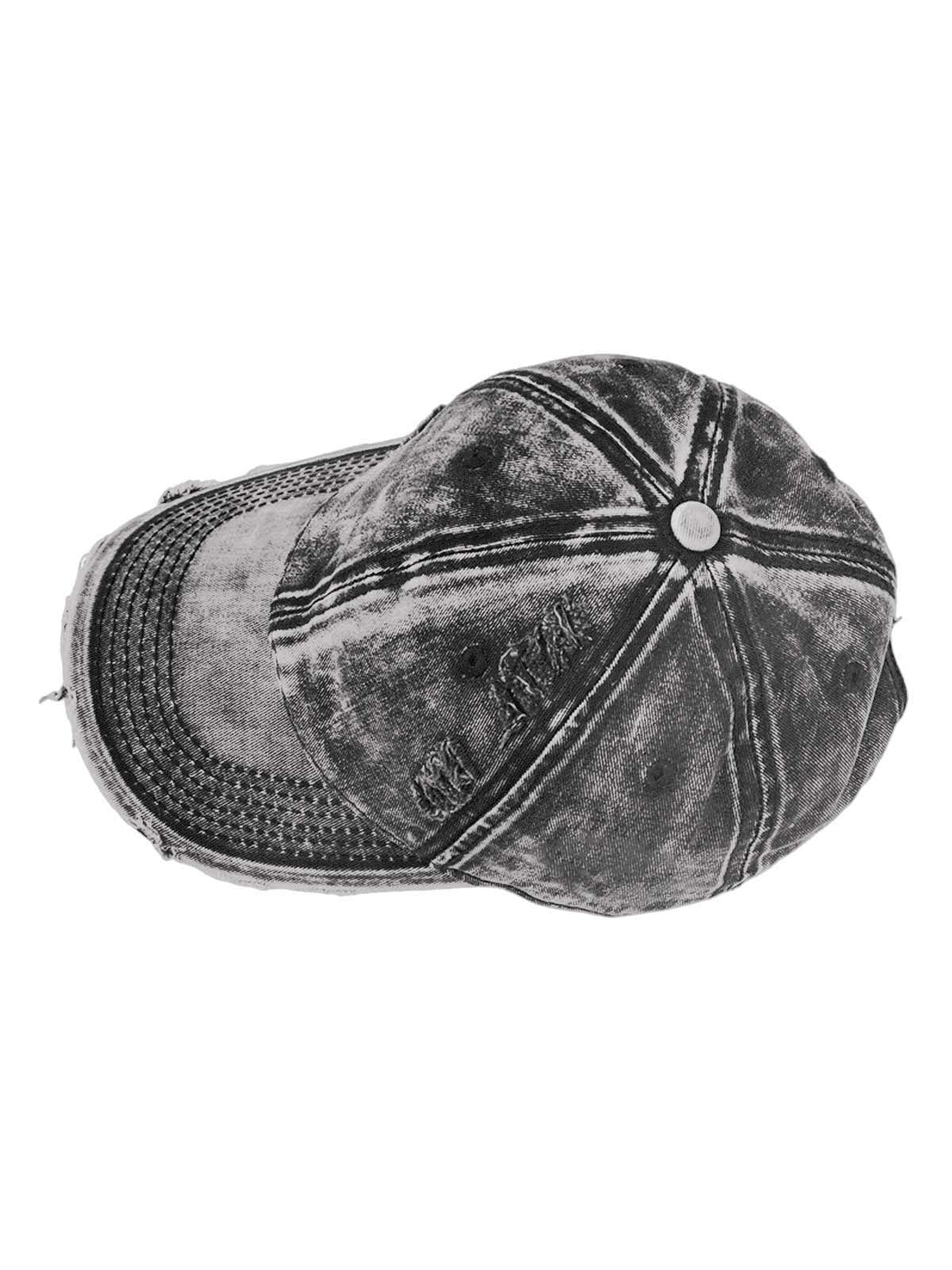 Casquette d'extérieur en denim délavé