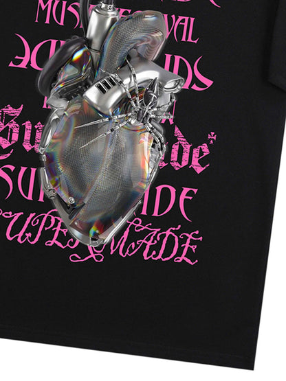 Cyberpunk Heart Graphic T-Shirt