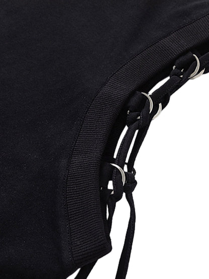 Graphic Adjustable Straps Vest