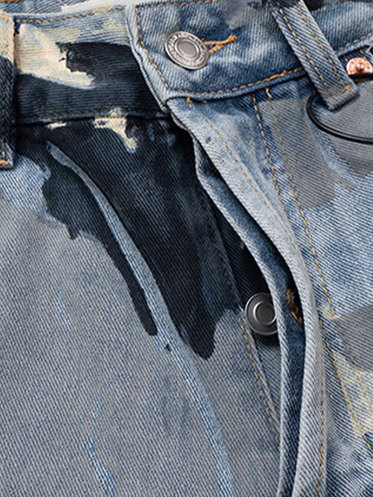 Street Retro Camouflage Baggy Jeans