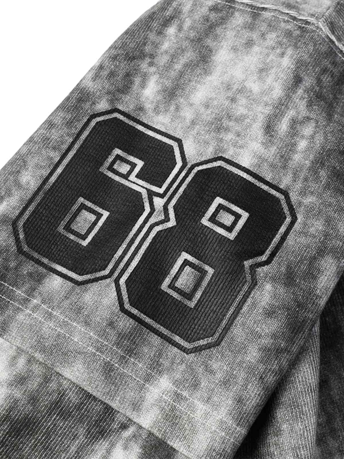 Polo à manches longues et imprimé tie-dye en deux pièces - 2366
