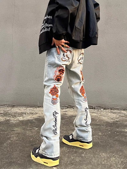 Thesupermade High Street Retro-Jeans mit Stickerei – 1574 