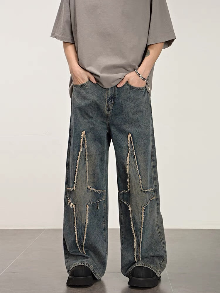 High Street Star Washed Jeans - 2150