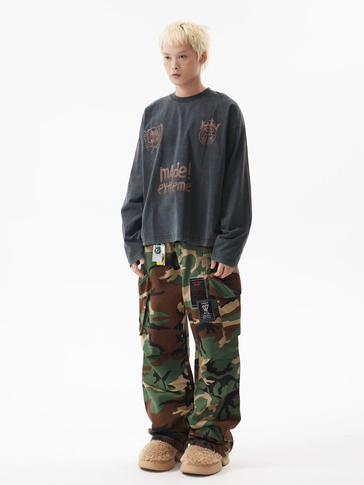 Thesupermade High Street Badge Camouflage Multi-Pocket Pants - 2253