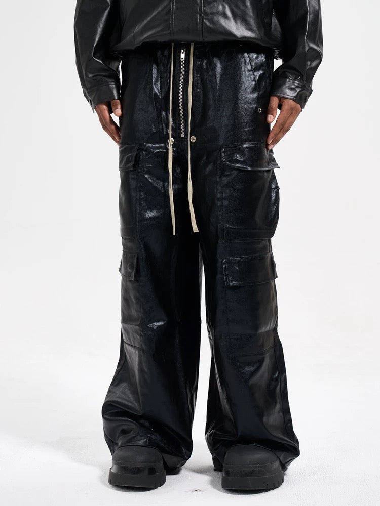 Mattbeschichteter Overall mit mehreren Taschen im RO-Stil – 2094