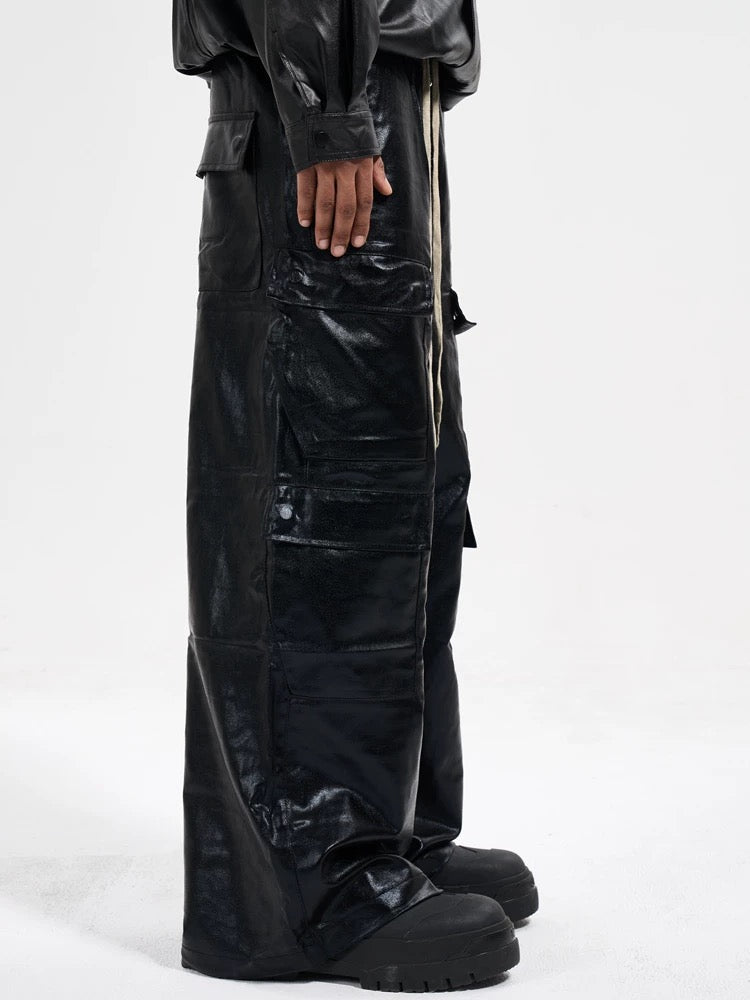 Mattbeschichteter Overall mit mehreren Taschen im RO-Stil – 2094