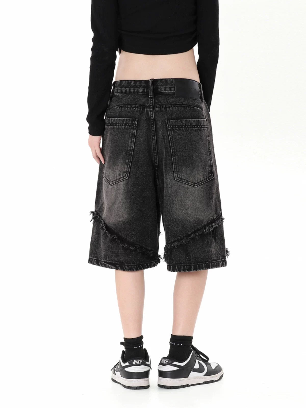 Thesupermade High Street Irregular Beard Denim Shorts