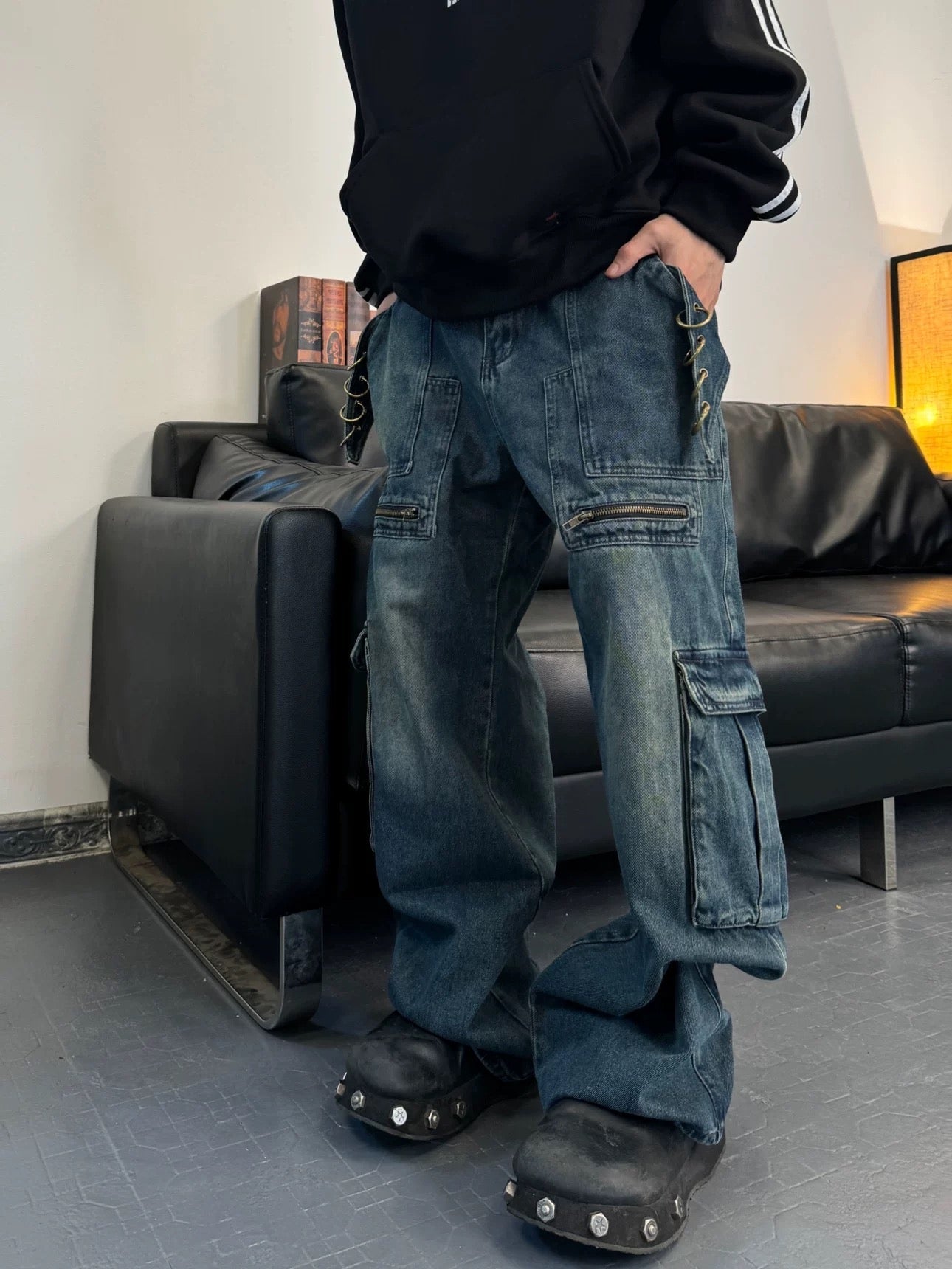 Jean multi-poches ultra-résistant de la marque Thesupermade High Street