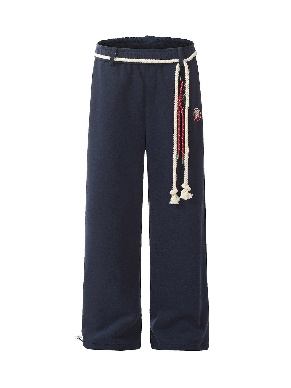 Vintage Rope-Belt Straight-Leg Sweatpants