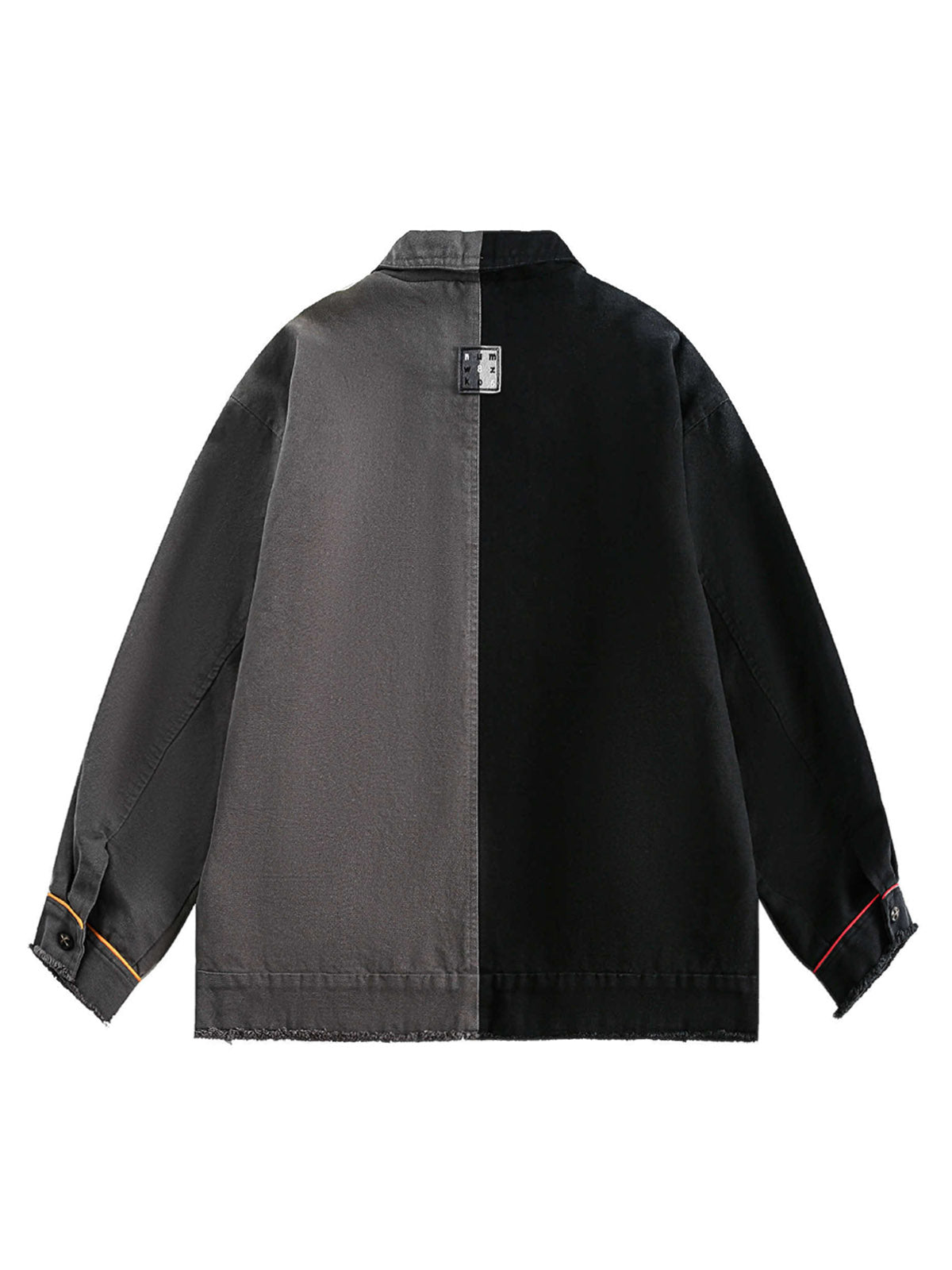 Jacke mit Reißverschluss und Graffiti-Print in Kontrastfarbe