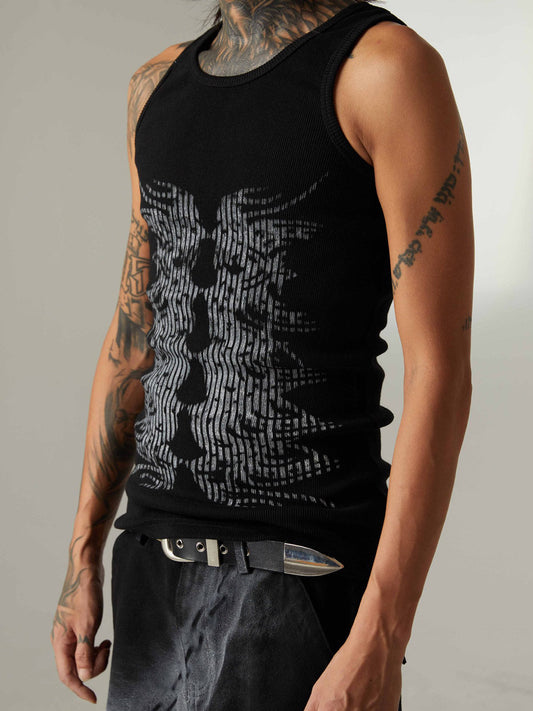Street Skeleton Print Vest