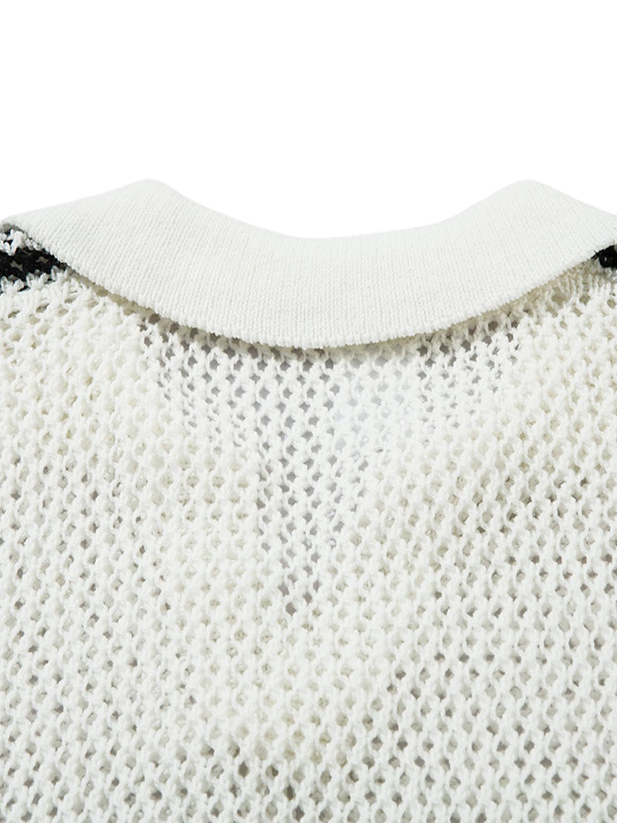 Knitted Short Sleeve Polo Sweater