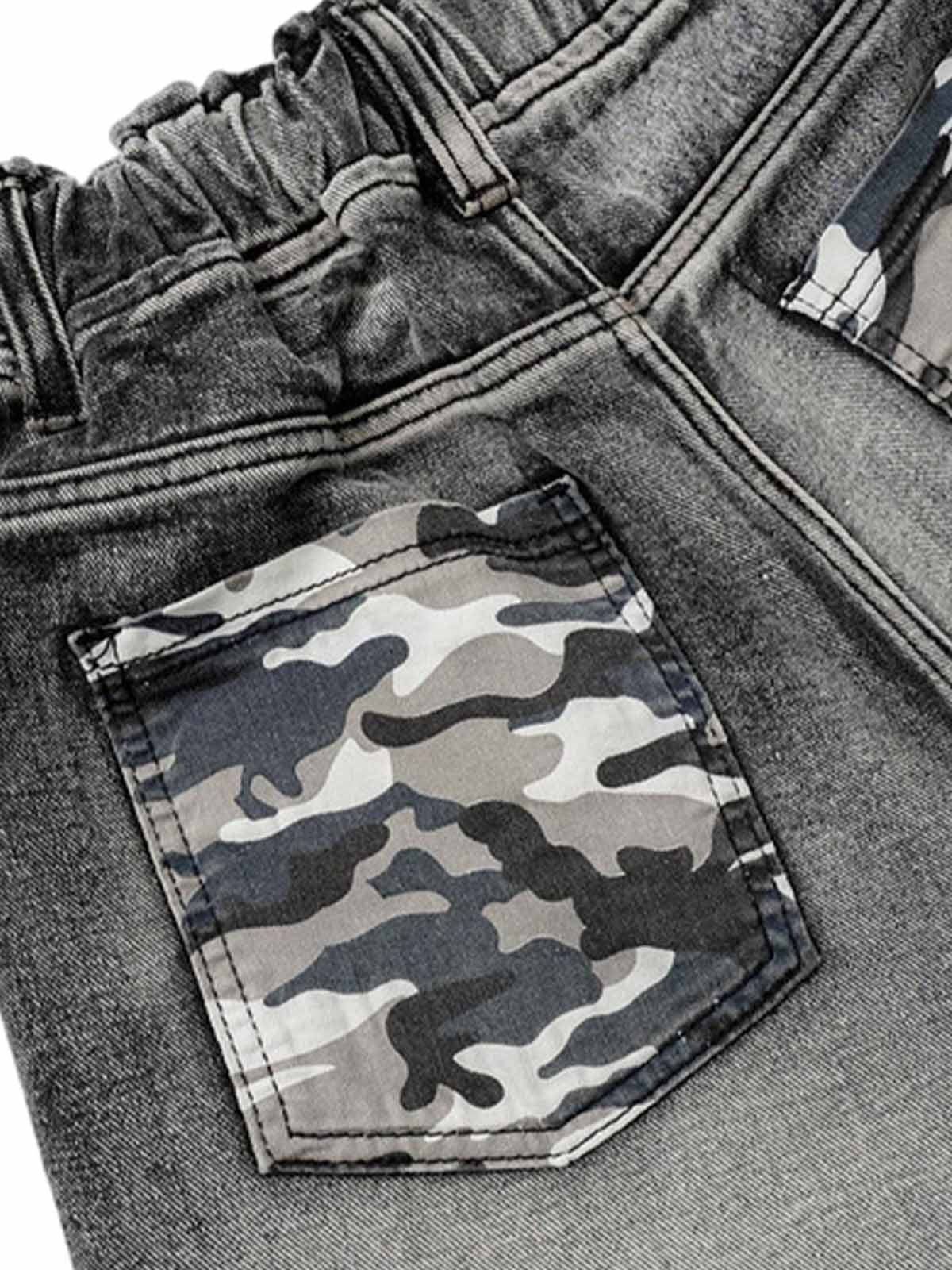 Distressed-Camouflage-Jeansshorts