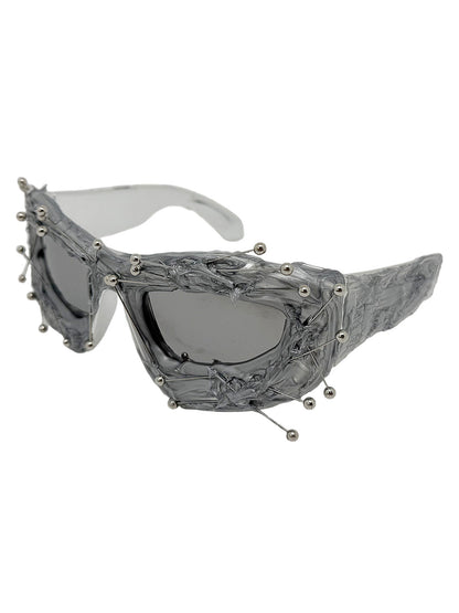 Hip Hop Punk Beaded Sunglasses