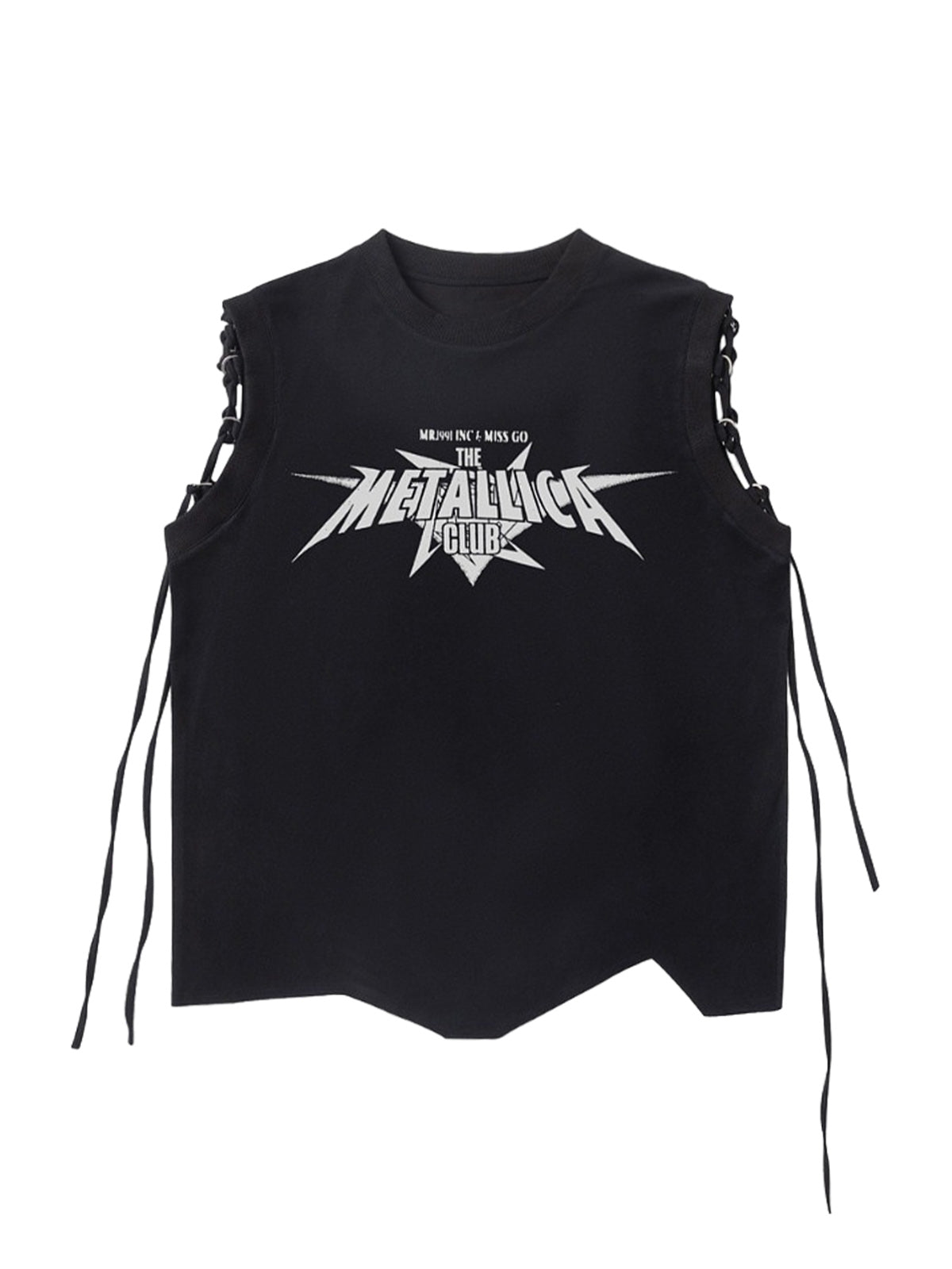 Graphic Adjustable Straps Vest