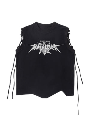 Graphic Adjustable Straps Vest