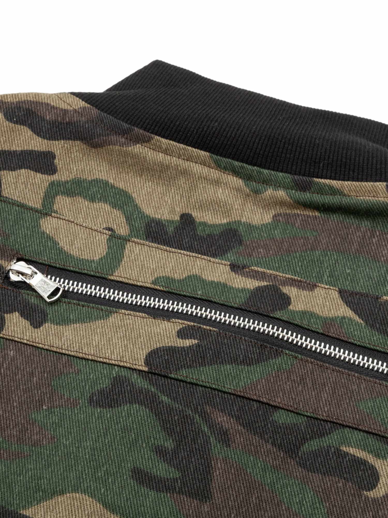 Veste bomber camouflage cargo supermade à fermetures éclair multiples
