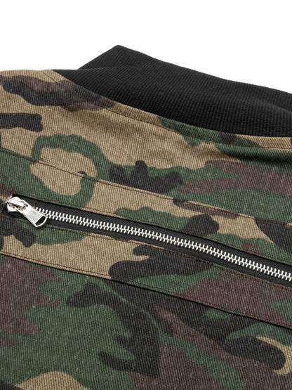 Veste bomber camouflage cargo supermade à fermetures éclair multiples