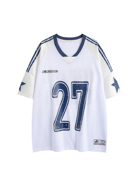 Oversized NO. 27 Sports Jersey T-Shirt