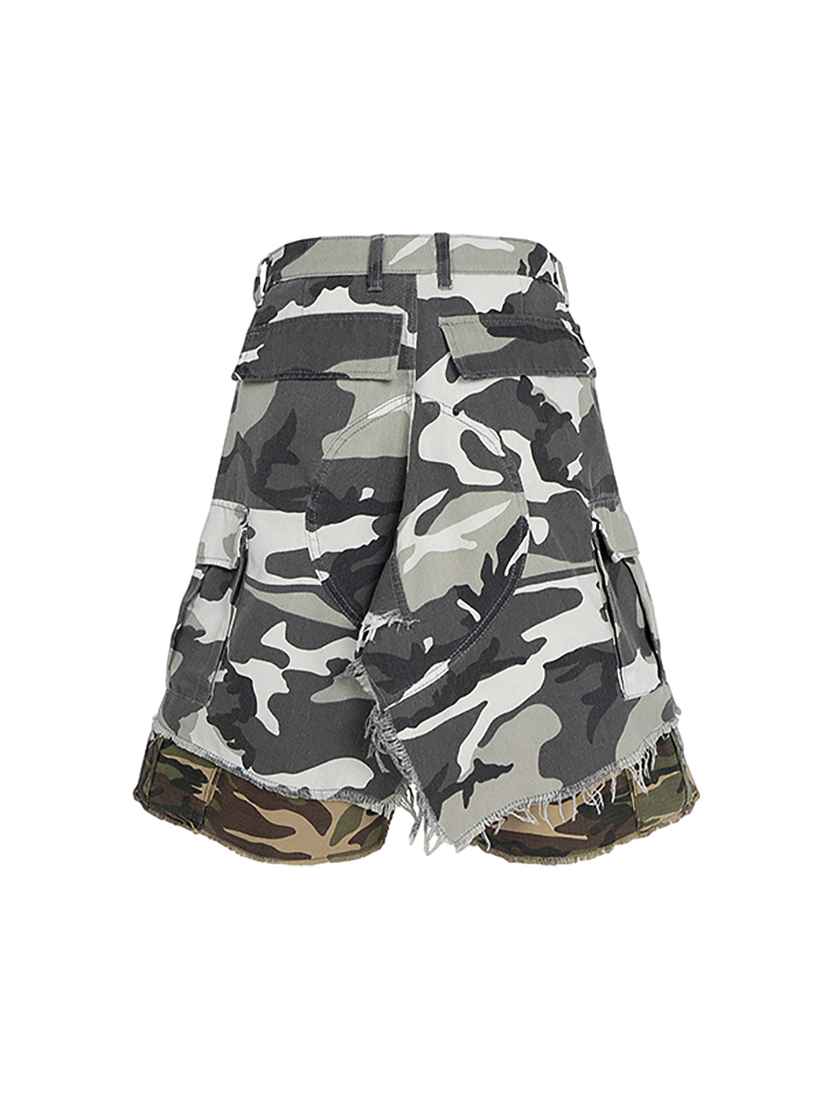 Retro Faux Zweiteiler Whisker Camouflage Jorts