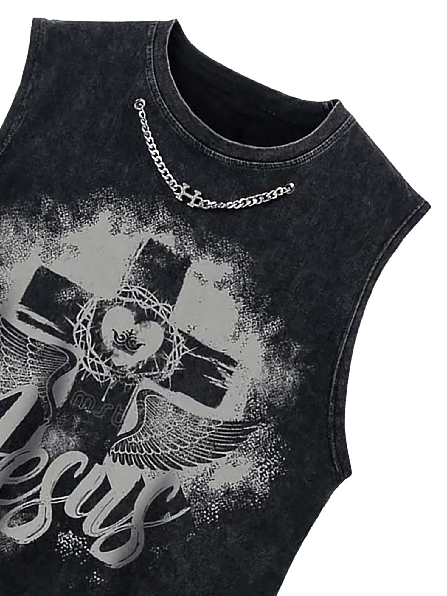 Thesupermade Love Cross Street Rap Sleeveless Vest