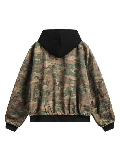 Zweiteilige Kapuzenjacke im Camouflage-Look