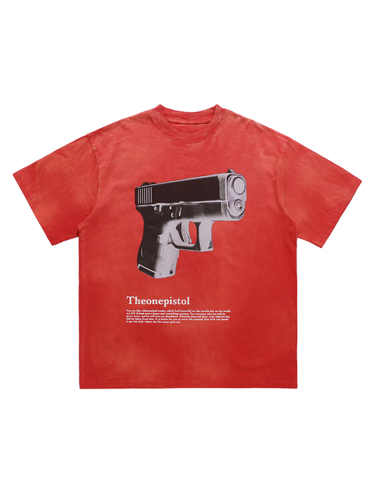 Graphic Gun Print T-Shirt - Bold Statement for Urban Style