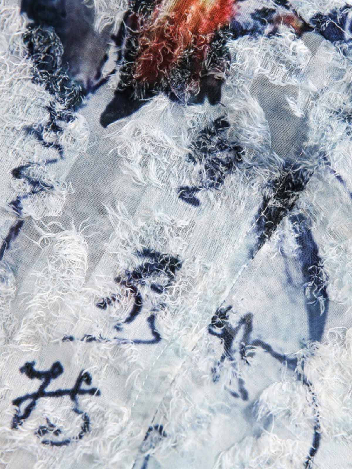 Kurzarmhemd mit traditionellem Kalligrafie-Print