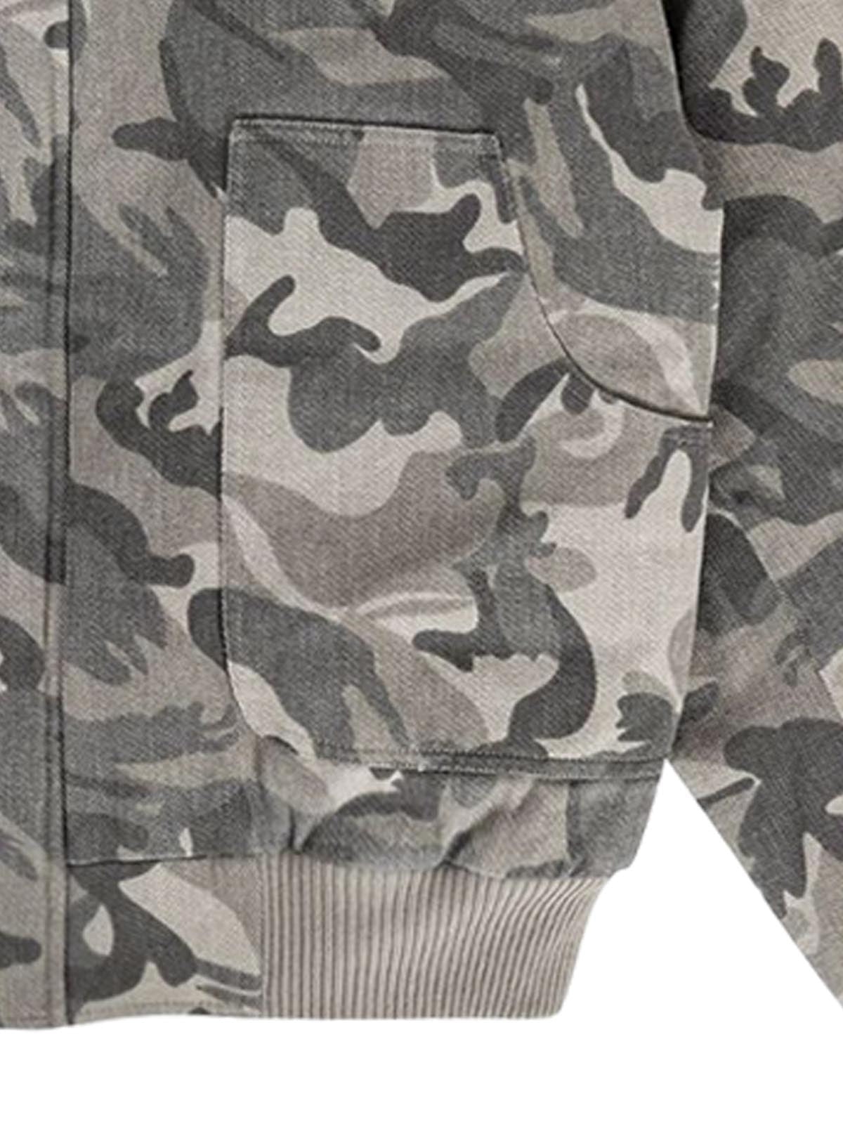 Thesupermade Camouflage Hooded Bomber Jacket