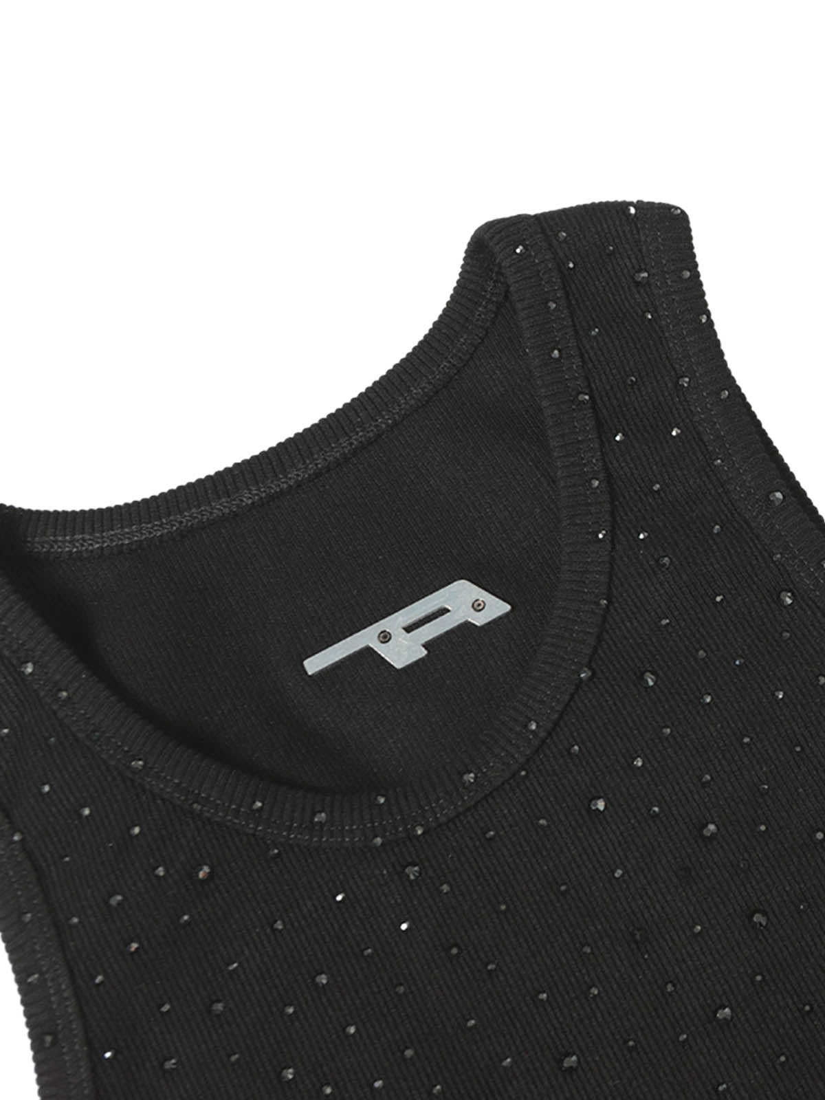Street Heavy Rhinestone Threaded Vest
