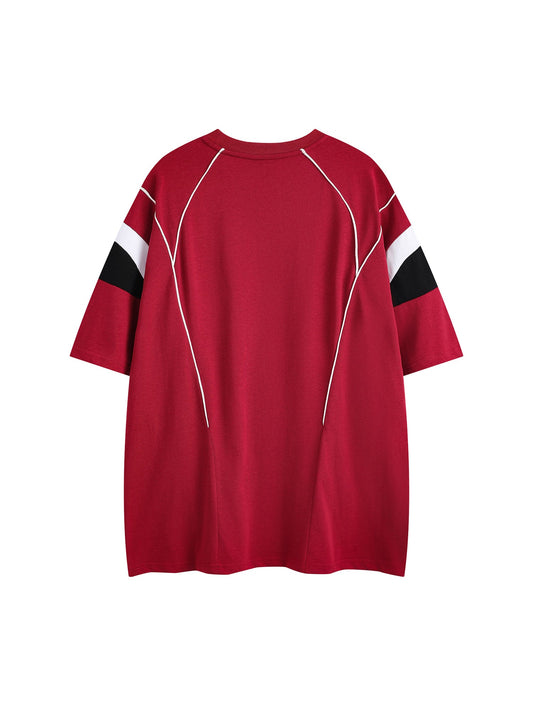 Thesupermade – T-Shirt mit amerikanischem Retro-Patchwork-Print 