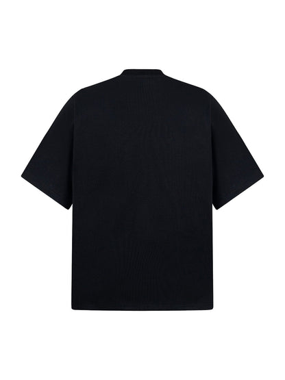 Oversized Embroidered Floral Letter T-Shirt