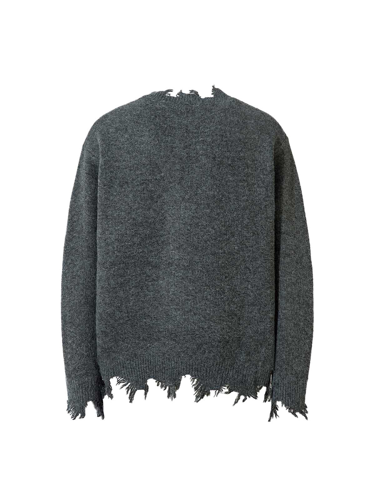 Pull zippé quart de tour effet vieilli