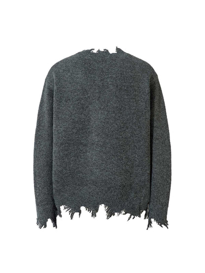 Pull zippé quart de tour effet vieilli