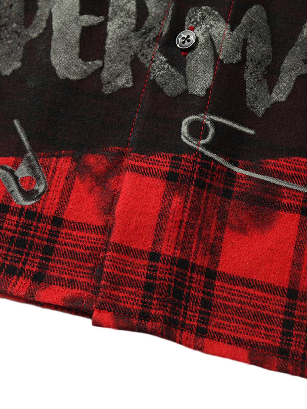 Chemise à carreaux à imprimé Pin de Street Creative