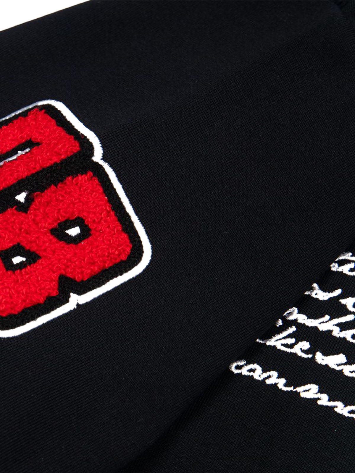 T-Shirt im Retro-Motorrad-Stil mit schwerem Patch-Stickerei