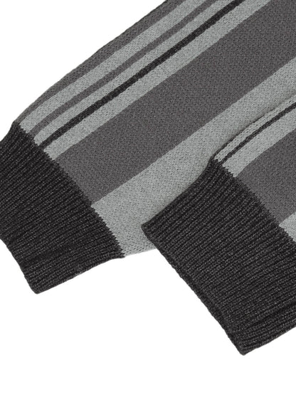 Thesupermade – Gestreifter Polopullover aus besticktem Strick