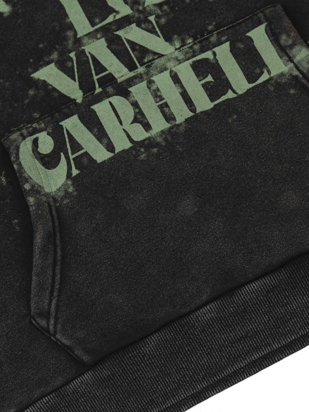 Kapuzenpullover mit verwischtem Buchstaben-Print