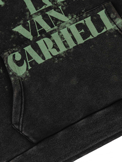 Kapuzenpullover mit verwischtem Buchstaben-Print