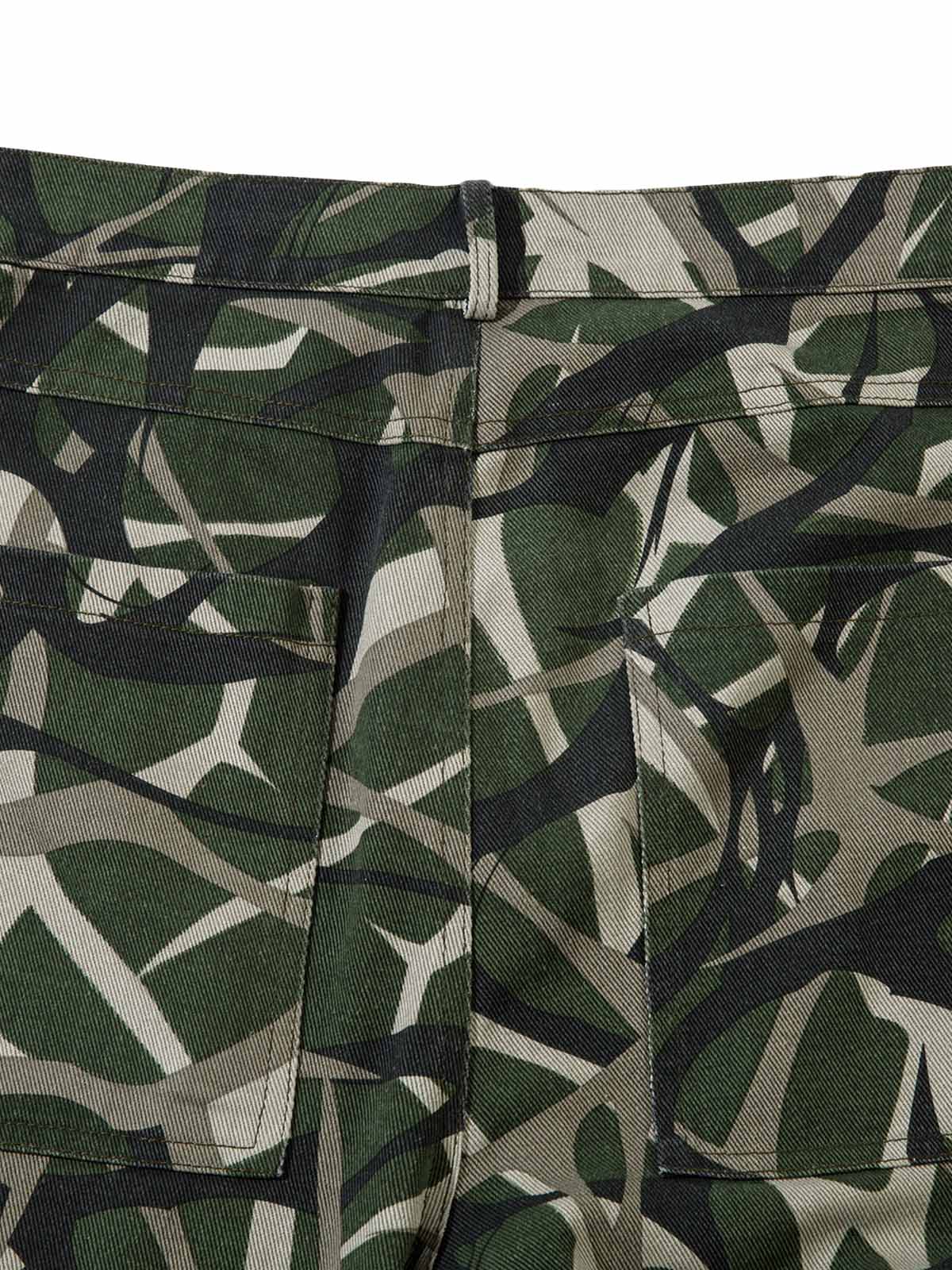 Thesupermade Camouflage Faux Zweiteiliger Trainingsanzug mit Kapuze und Fleecejacke – 2331