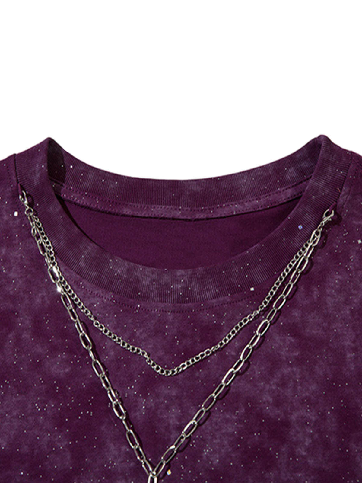 Retro Rhinestone Cross Chain Vest
