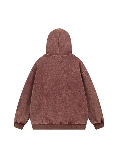 Thesupermade – Fleece-Sweatshirt mit Kapuze und Flammen-Print